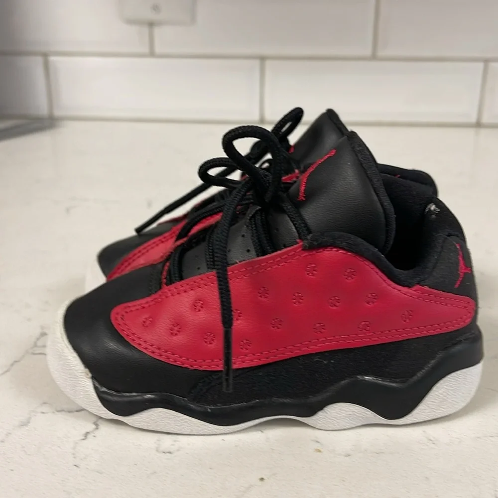 Jordan 13 Retro Low Very Berry (TD) Kids Black & Red Sneakers Size 7 DA8017-061